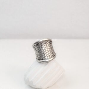 Anillo Stitch baño Plata