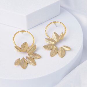 Pendientes Tempest Baño Oro