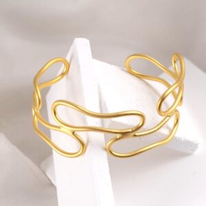 Brazalete Meandra Baño Oro