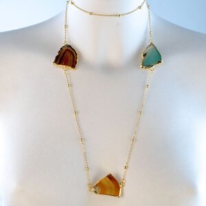 Collar Mak Piedras Baño Oro