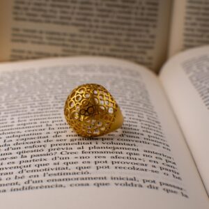 Anillo Cúpula Baño Oro