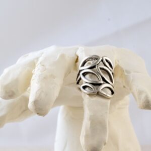 Anillo Petals Baño Plata