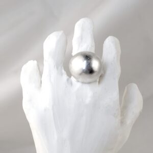 Anillo Esfera Baño de Plata