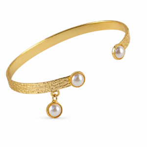 Pulsera Phraem Perla Baño Oro