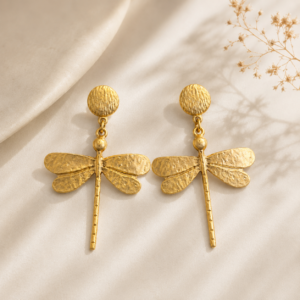 Pendientes Libelle Baño Oro