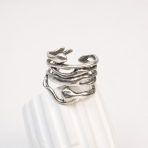 Anillo Ruya Baño Plata