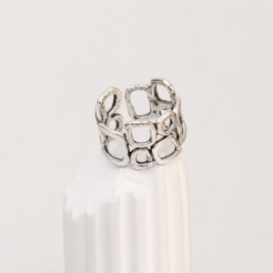 Anillo Fenster Bañado Plata