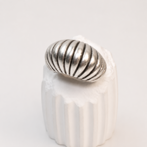 Anillo Croissant Baño Plata