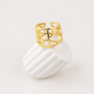 Anillo Geometric Baño Oro