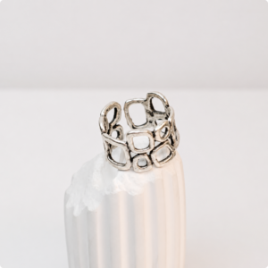 Anillo Mosaik Baño Plata